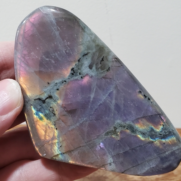 Labradorite Crystal Freeform, Two-Sided Flash, 176 grams - Picture 16 of 17